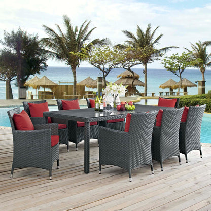 Sojourn 9 Piece Outdoor Patio Sunbrella¨ Dining Set by Modway