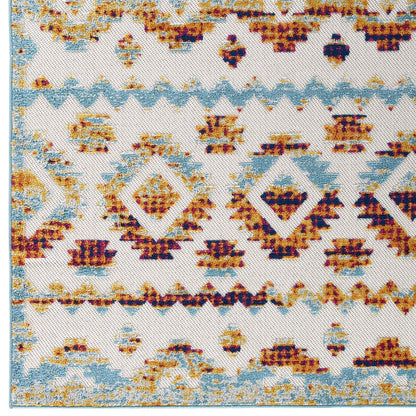 Reflect Takara Abstract Diamond Moroccan Trellis 8x10 Indoor and Outdoor Area Rug by Modway