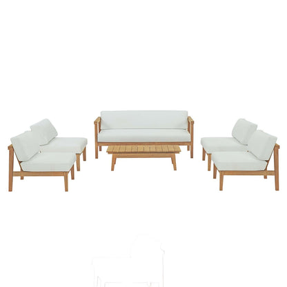 Bayport 6 Piece Outdoor Patio Teak Set by Modway