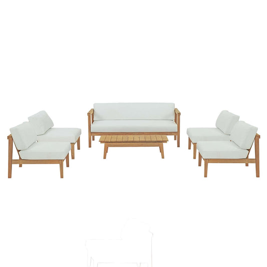 Bayport 6 Piece Outdoor Patio Teak Set by Modway