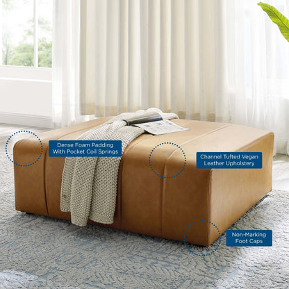 Bartlett Vegan Leather Ottoman by Modway