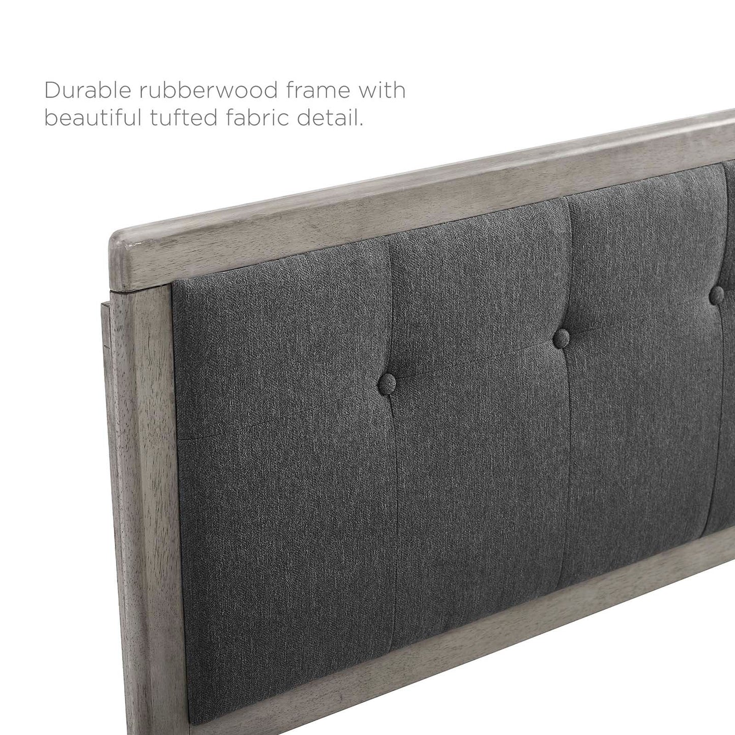 Draper Tufted Fabric and Wood King Headboard by Modway