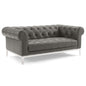 Idyll Tufted Button Upholstered Leather Chesterfield Loveseat by Modway