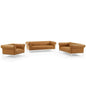 Idyll 3 Piece Upholstered Leather Set in Tan