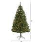 6' Northern Tip Pine Artificial Christmas Tree with 250 Clear LED Lights