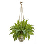 29"  Fern Artificial Plant in Hanging Vase