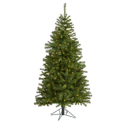 6' Springfield Artificial Christmas Tree with 300 Warm Clear Lights / 596 Tips