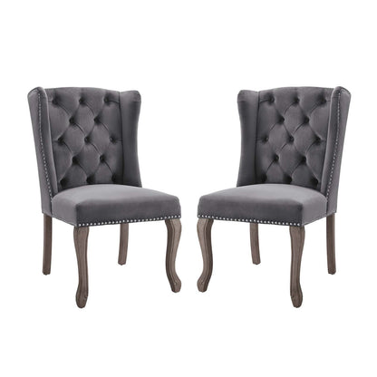 Apprise Performance Velvet Side Chair Set of 2 by Modway
