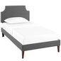 Corene Fabric Twin Platform Bed with Squared Tapered Legs by Modway