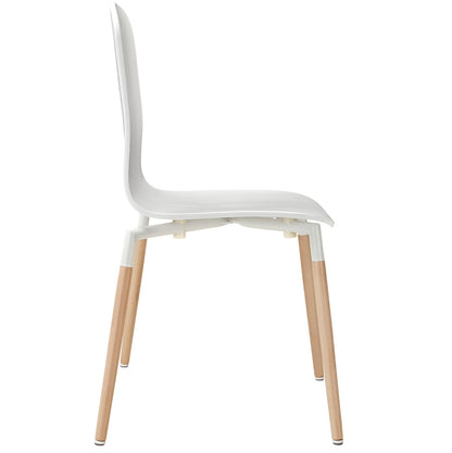 Stack Dining Wood Side Chair by Modway