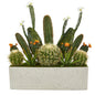 26" Succulent Garden Artificial Plant in White Planter