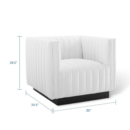 Conjure Upholstered Fabric Tufted Armchair Set of 2 by Modway