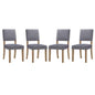 Oblige Wood Dining Chair Set of 4 by Modway