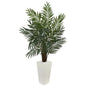 5.5' Areca Artificial Palm Tree in White Tower Planter