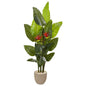 69"  Bird of Paradise Artificial Plant in Sandstone Planter (Real Touch)