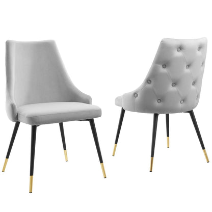 Adorn Performance Velvet Dining Side Chair Set of 2 by Modway