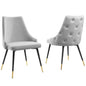 Adorn Performance Velvet Dining Side Chair Set of 2 by Modway