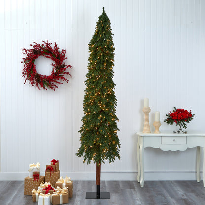 9' Gr& Alpine Artificial Christmas Tree w/ 600 Clear Lights & 1183 Bendable