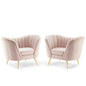 Opportunity Performance Velvet Armchair Set of 2 by Modway