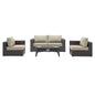 Convene 5 Piece Set Outdoor Patio with Fire Pit by Modway