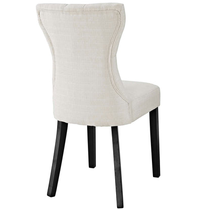 Silhouette Upholstered Fabric Dining Side Chairs Set of 4 by Modway
