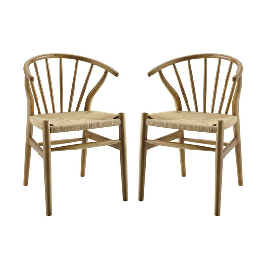 Flourish Spindle Wood Dining Side Chair Set of 2 by Modway