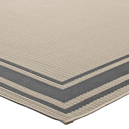 Rim Solid Border Indoor and Outdoor 8x10 Area Rug by Modway