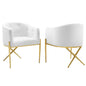 Savour Performance Velvet Accent Dining Armchair Set of 2 by Modway