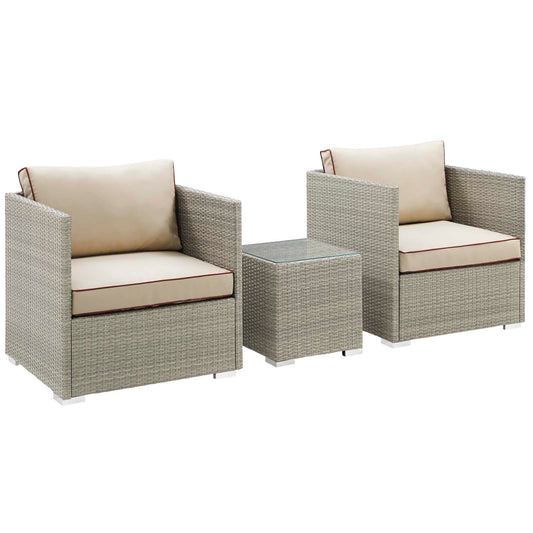 Repose 3 Piece Outdoor Patio Sectional Set by Modway
