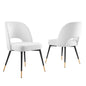 Rouse Performance Velvet Dining Side Chairs Set of 2 by Modway