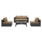 Convene 5 Piece Set Outdoor Patio with Fire Pit by Modway