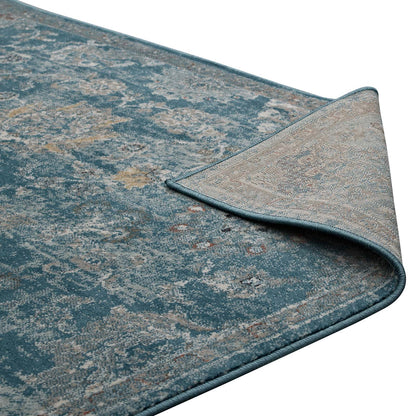 Cynara Distressed Floral Vintage Medallion 5x8 Area Rug by Modway