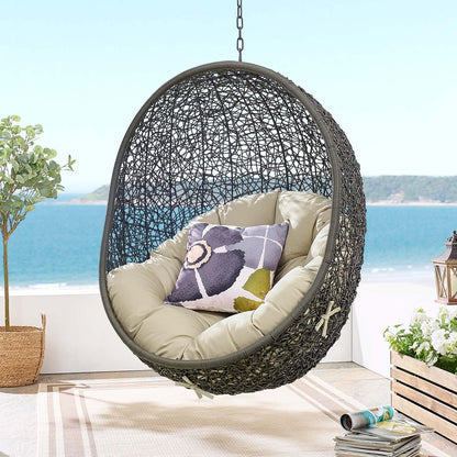 Hide Sunbrella¨ Fabric Swing Outdoor Patio Lounge Chair Without Stand by Modway