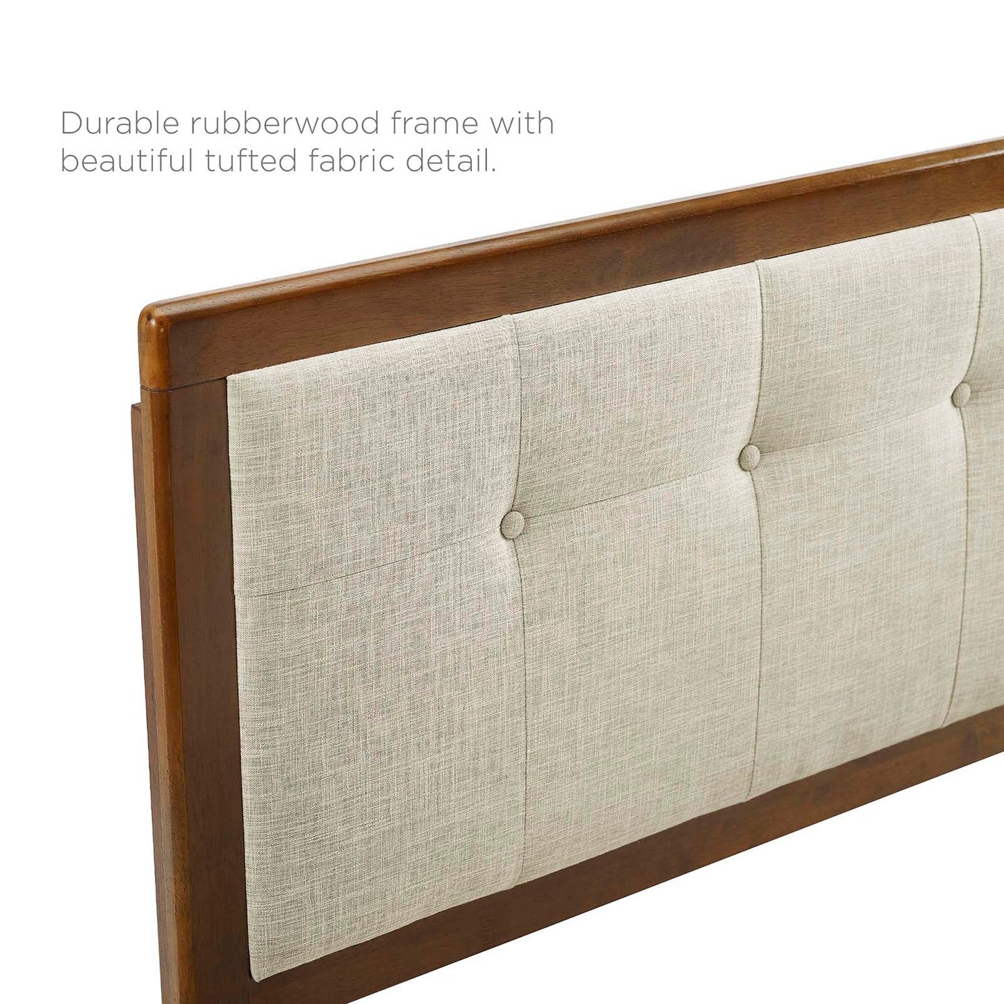 Draper Tufted Fabric and Wood King Headboard by Modway