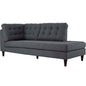 Empress Upholstered Fabric Right Facing Bumper by Modway
