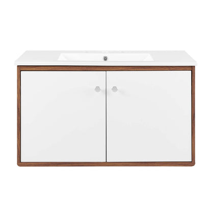 Transmit 36" Wall-Mount Bathroom Vanity by Modway