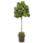 6' Fiddle Leaf Fig Artificial Tree in Metal Planter