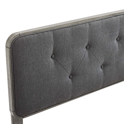Collins Tufted Fabric and Wood King Headboard by Modway