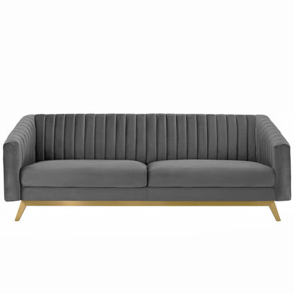 Valiant Vertical Channel Tufted Performance Velvet Sofa by Modway