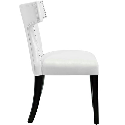 Curve Vinyl Dining Chair Set of 2 by Modway
