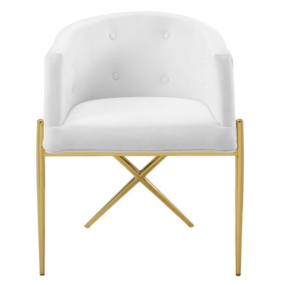 Savour Performance Velvet Accent Dining Armchair Set of 2 by Modway