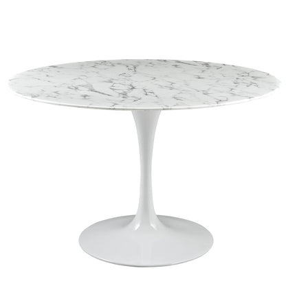 Lippa 48" Round Faux Marble Dining Table by Modway