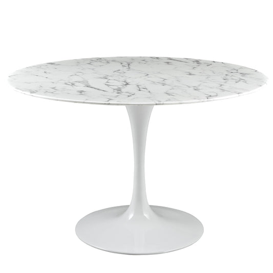 Lippa 48" Round Faux Marble Dining Table by Modway