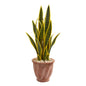 28"  Sansevieria Artificial Plant in Terra Cotta Planter