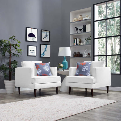 Agile Upholstered Fabric Armchair Set of 2 by Modway