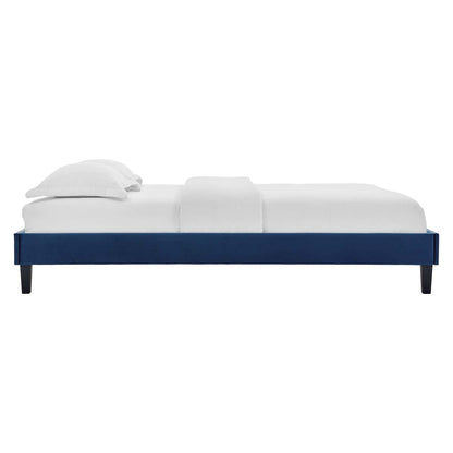 Reign Performance Velvet Queen Platform Bed Frame by Modway