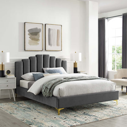 Olivia Performance Velvet Queen Platform Bed by Modway