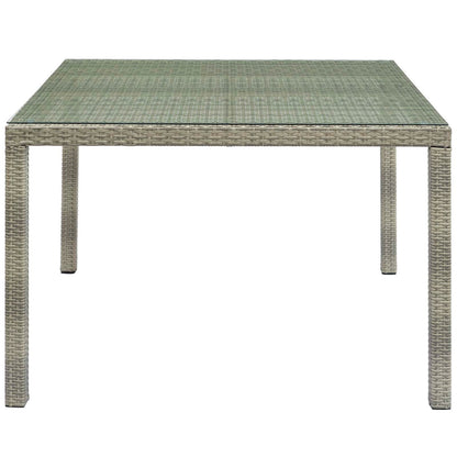 Conduit 47" Square Outdoor Patio Wicker Rattan Table by Modway