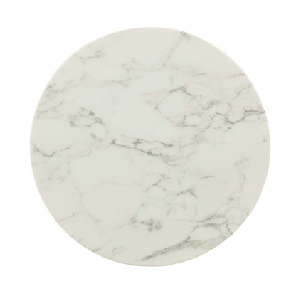 Lippa 28" Round Faux Marble Bar Table by Modway