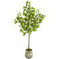 5' Lemon Artificial Tree in Floral Planter